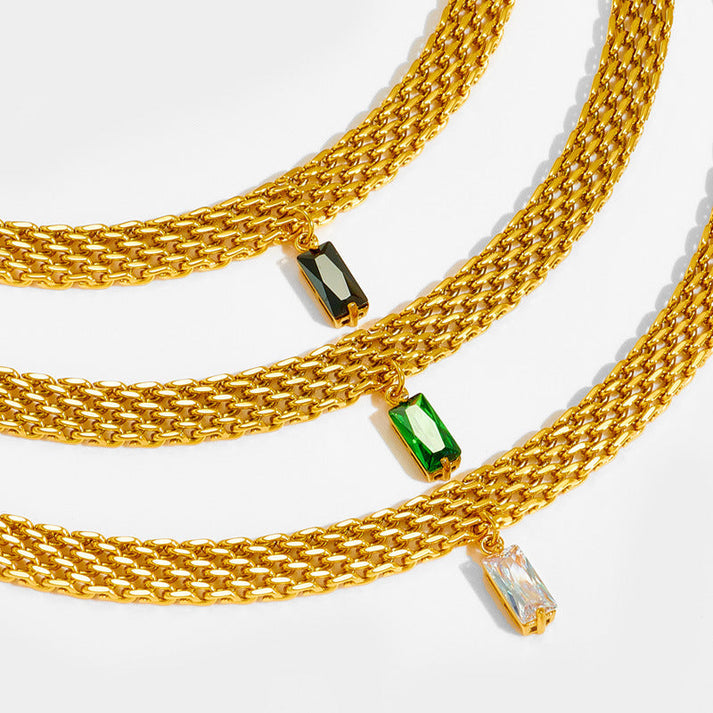 Lumina Multicolor Crystal Woven Necklace