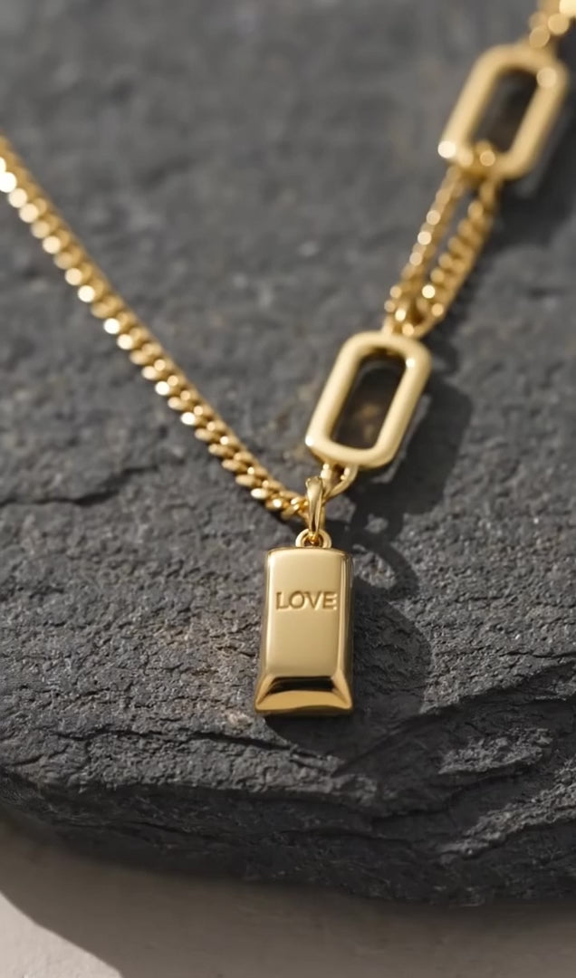 Prosperity Gold Bar Necklace